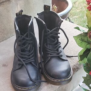 Dr. Martens Black Kids Lace-Up Boots